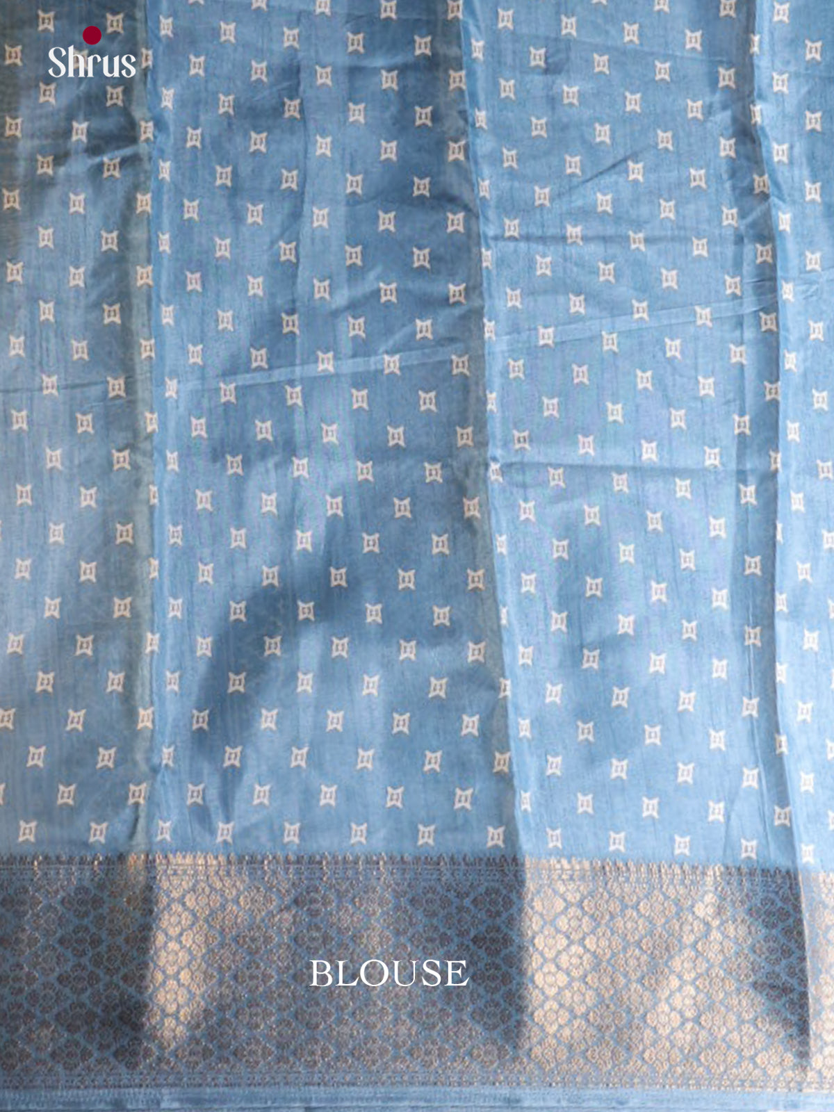 Blue - Semi Crepe Saree