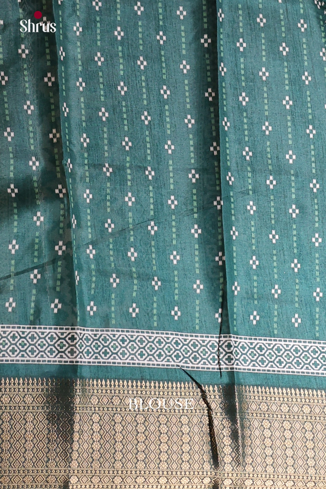 Green- Semi Crepe Saree - Shop on Shrus.com