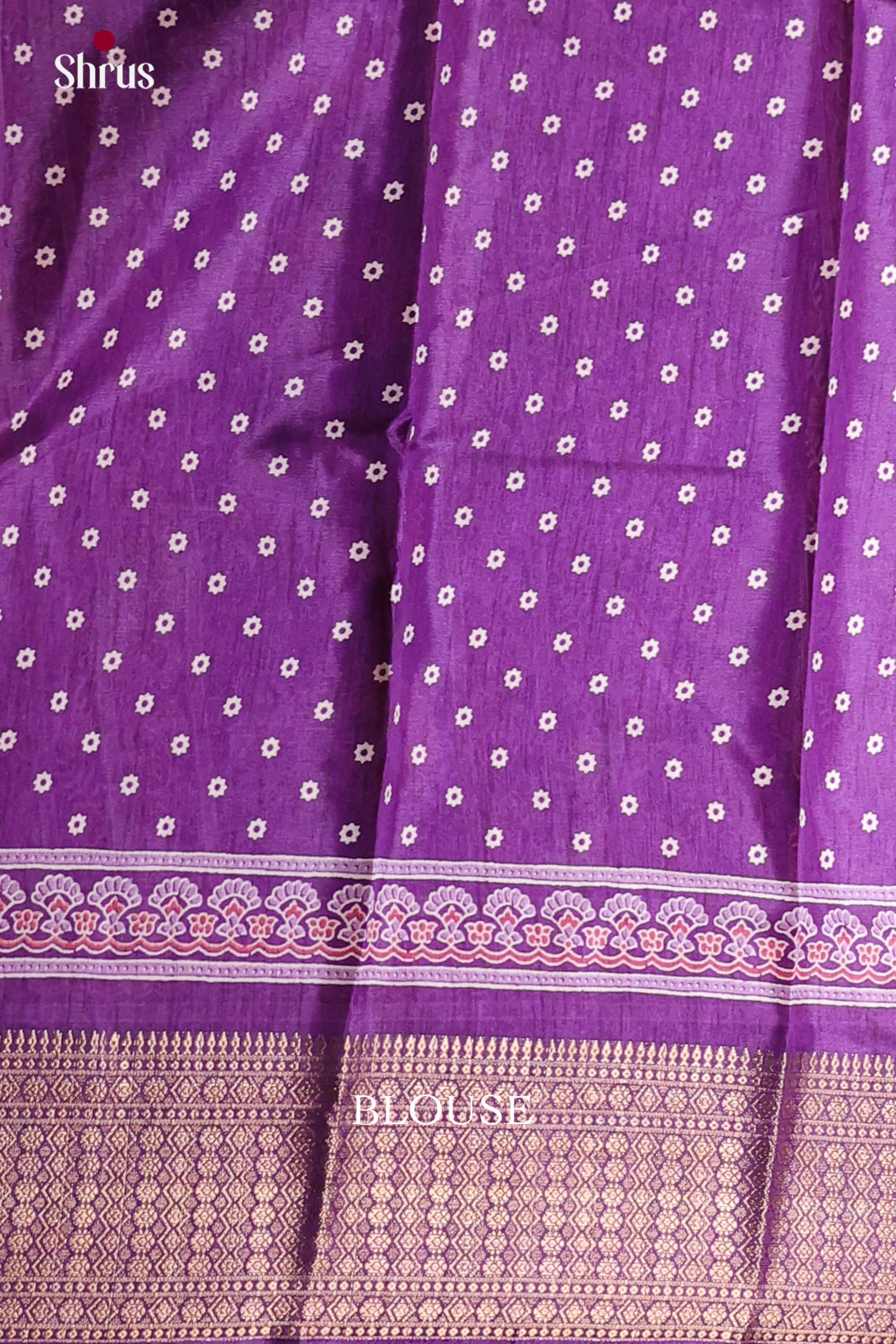 Purple - Semi Crepe Saree - Shop on Shrus.com