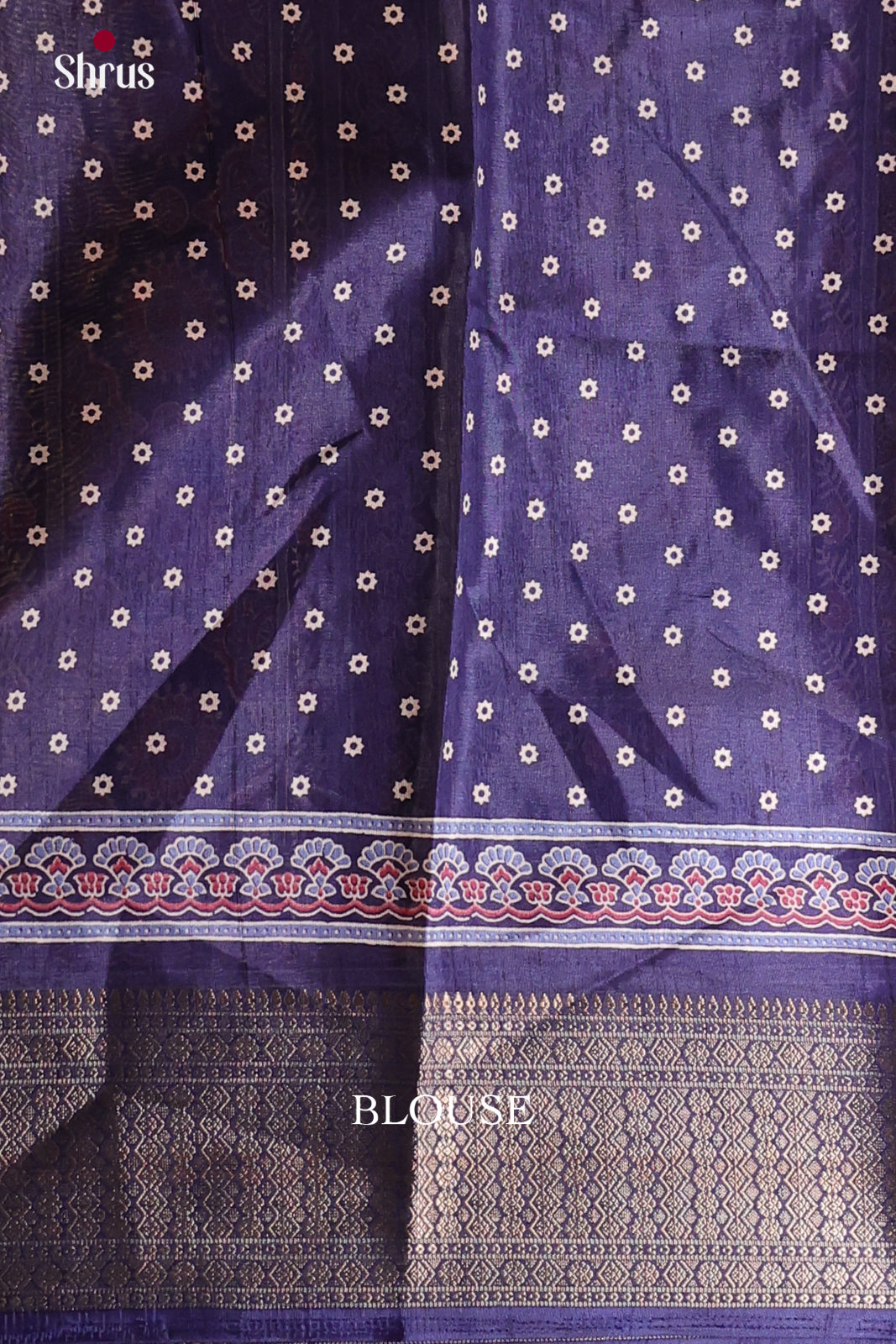 Blue - Semi Crepe Saree