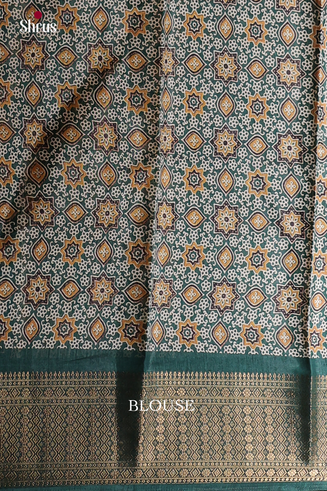 Green- Semi Crepe Saree - Shop on Shrus.com