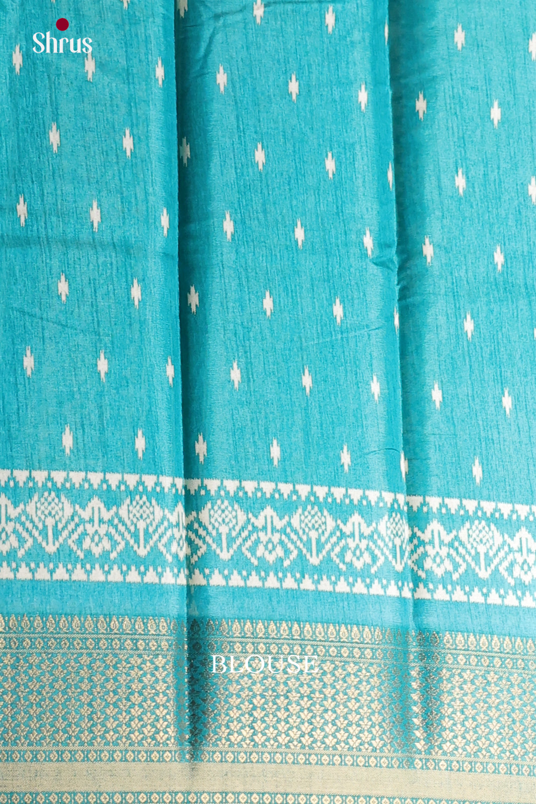 Teal - Semi Crepe Saree - Shop on Shrus.com