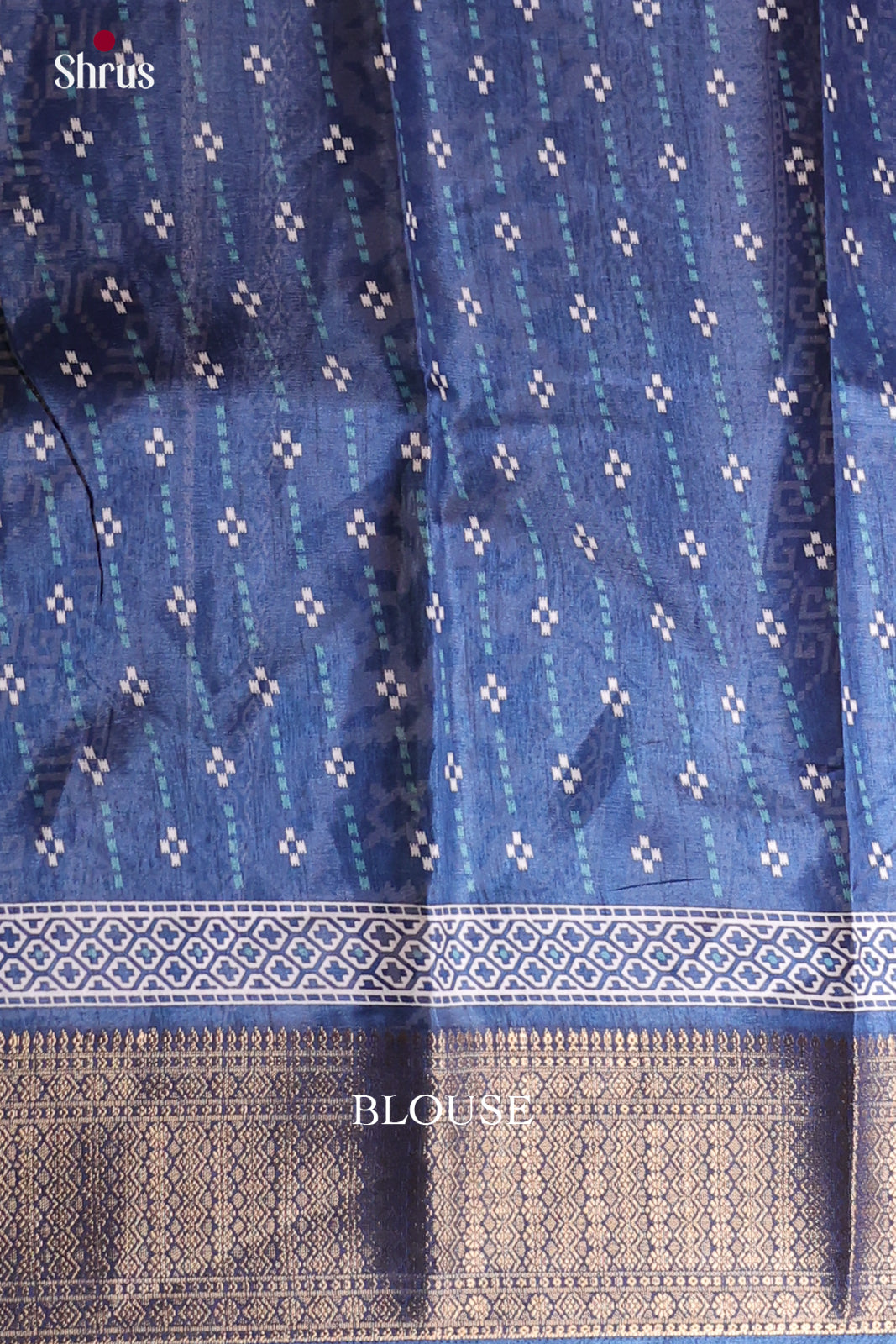 Blue - Semi Crepe Saree