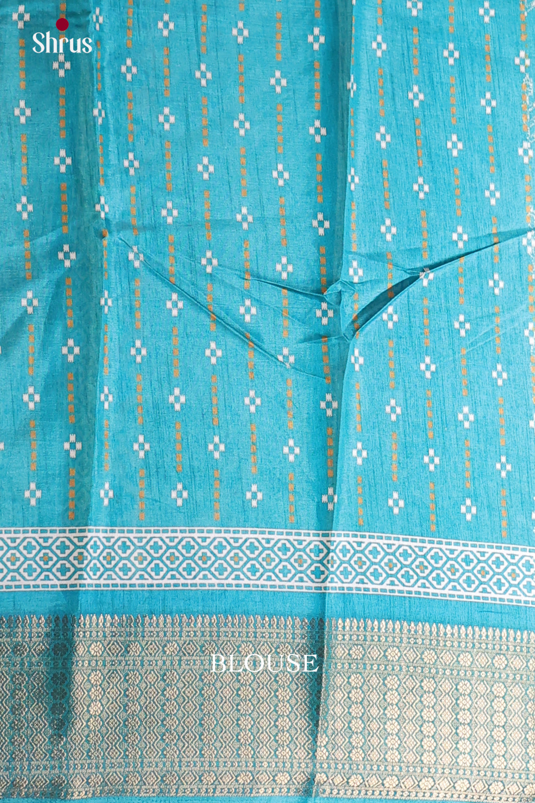 Blue - Semi Crepe Saree