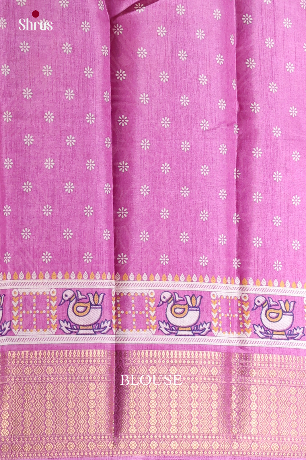 Purple - Semi Crepe Saree - Shop on Shrus.com