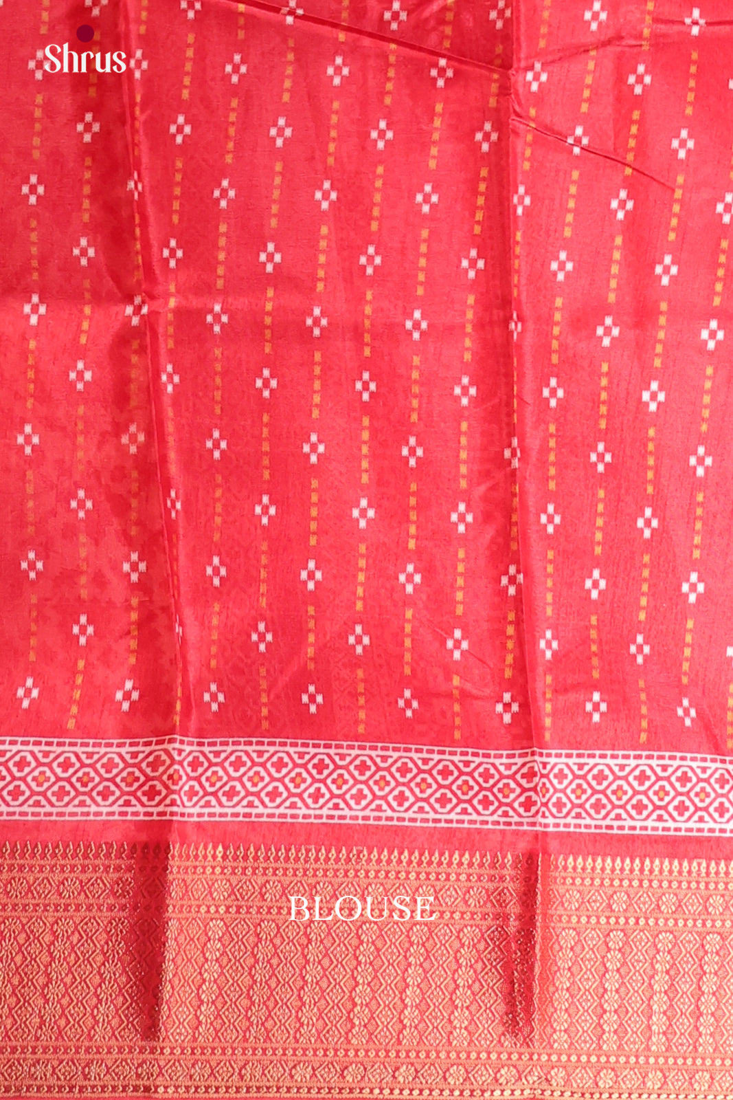 Red - Semi Crepe Saree - Shop on Shrus.com
