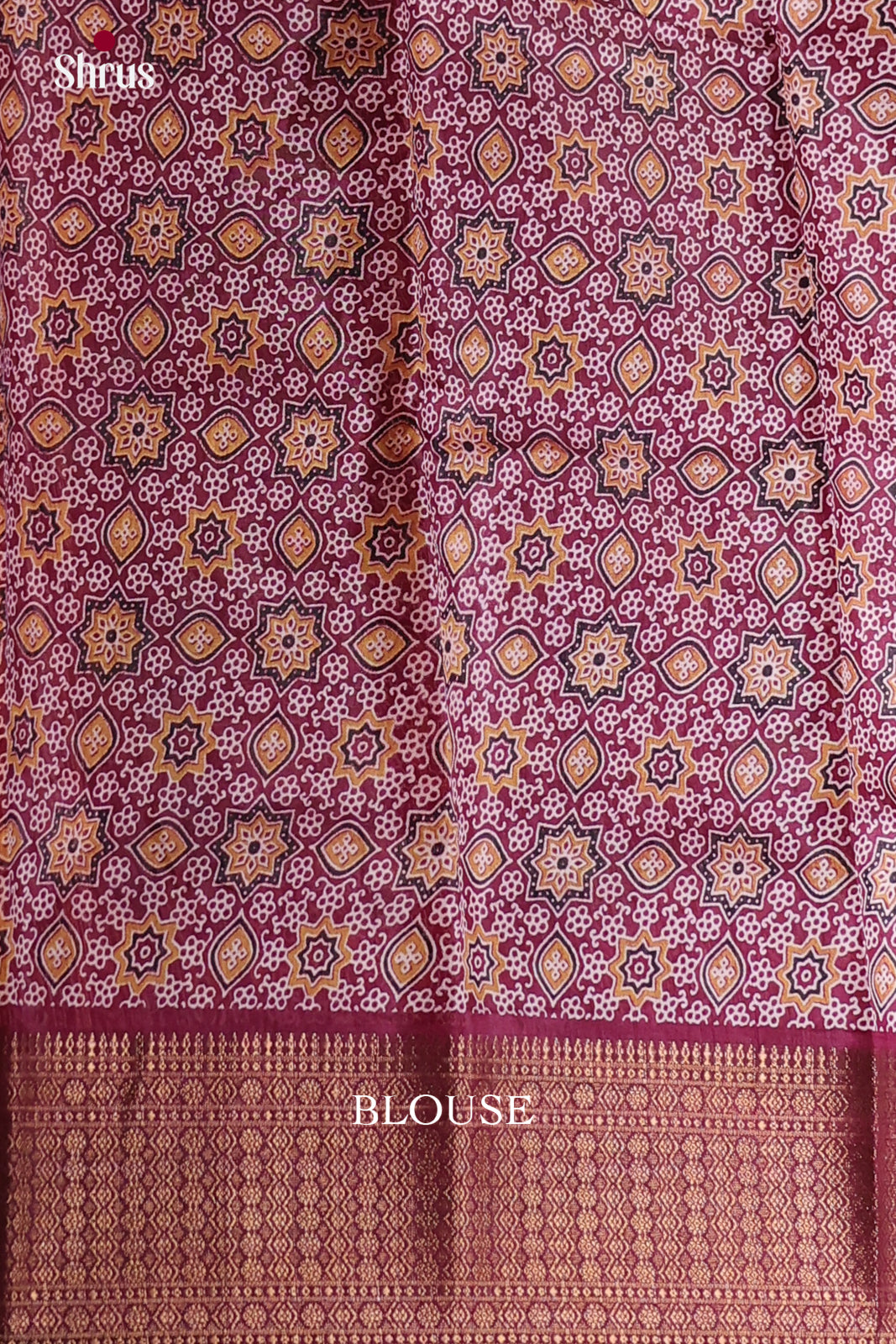 maroon- Semi Crepe Saree - Shop on Shrus.com