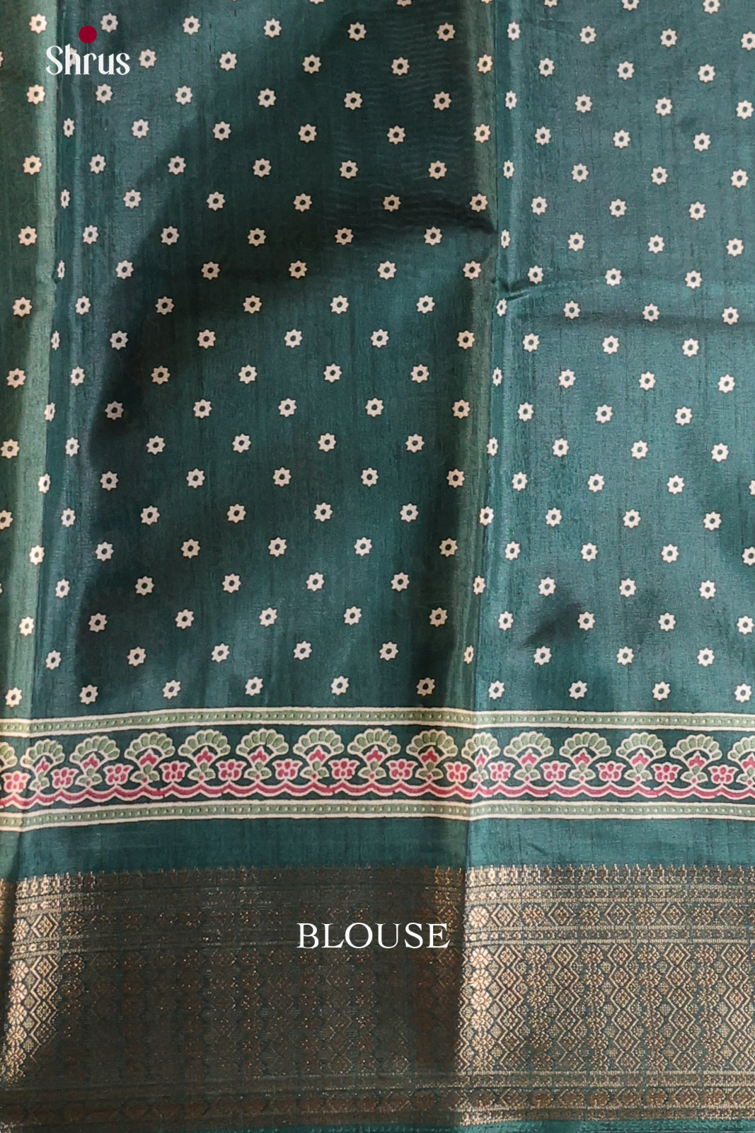 Green - Semi Crepe Saree - Shop on Shrus.com