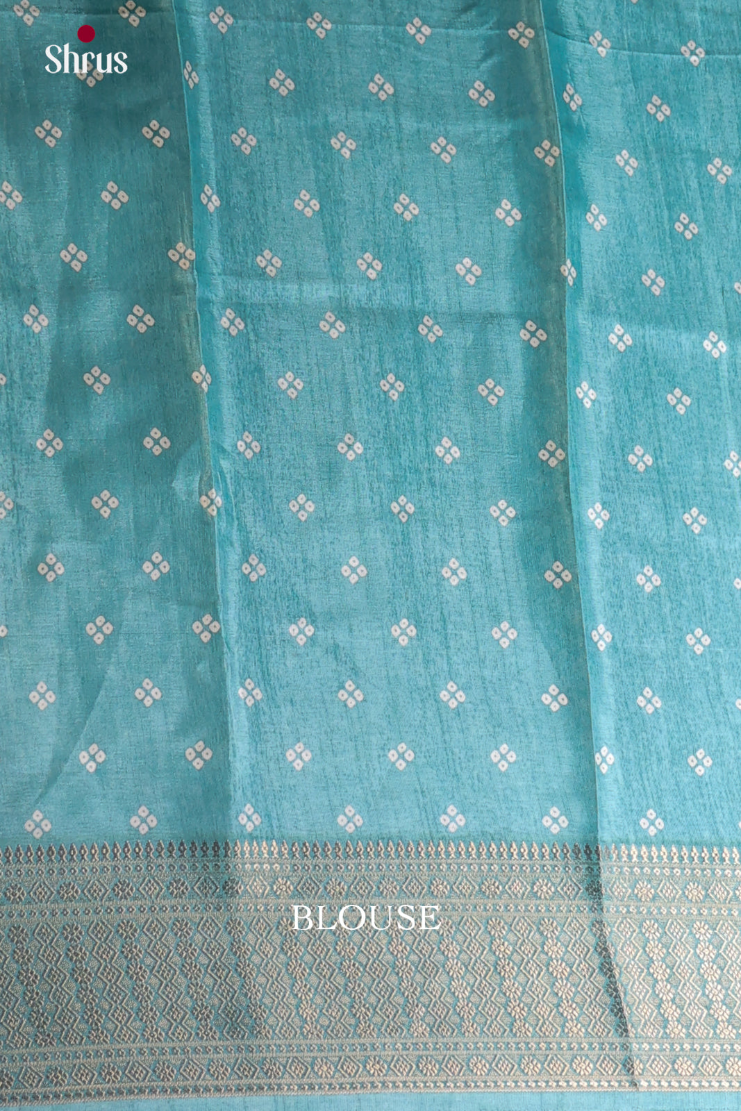 Teal - Semi Crepe Saree - Shop on Shrus.com
