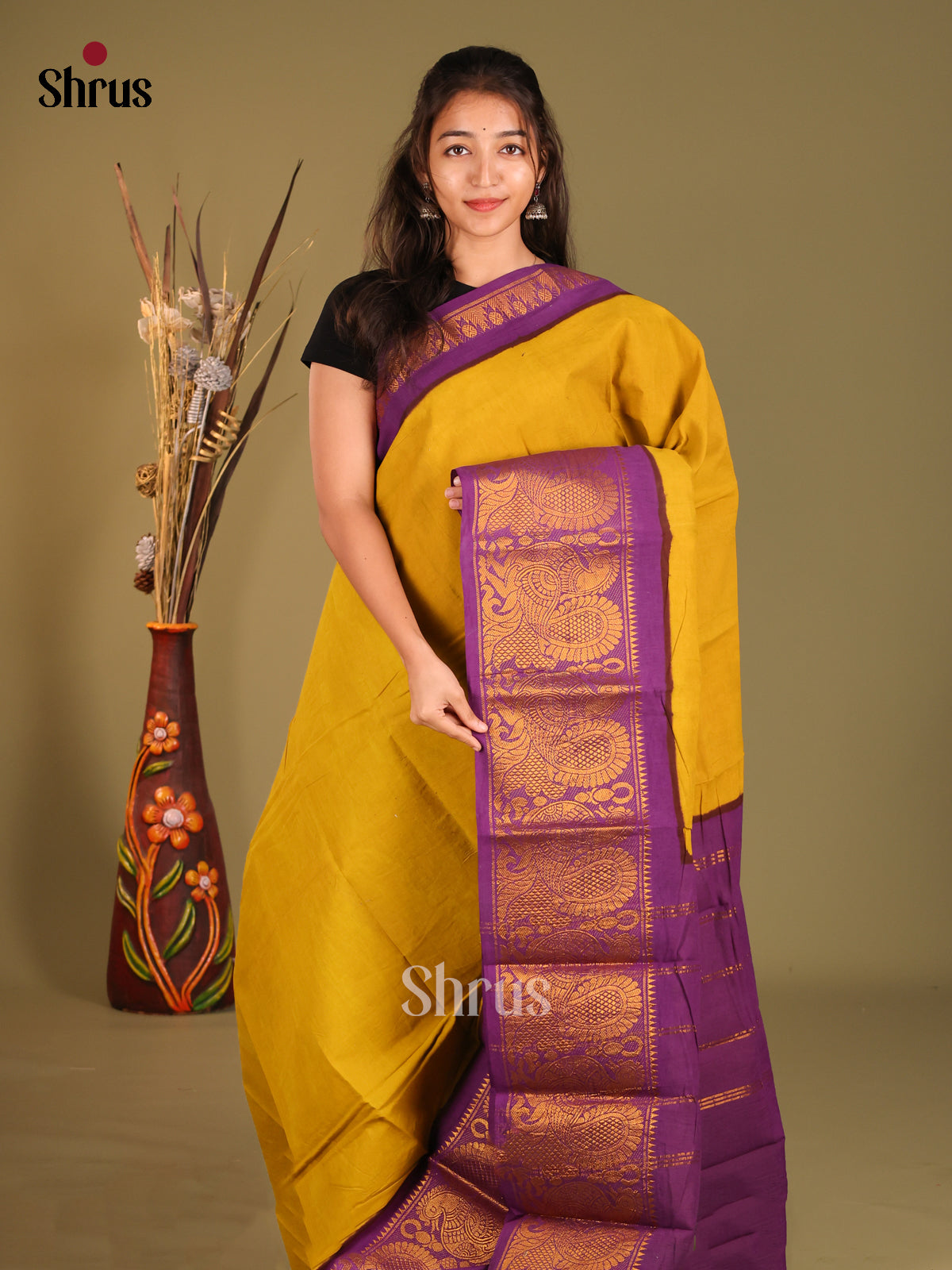 DHS11169 - Sungudi Cotton Saree - Shop on Shrus.com
