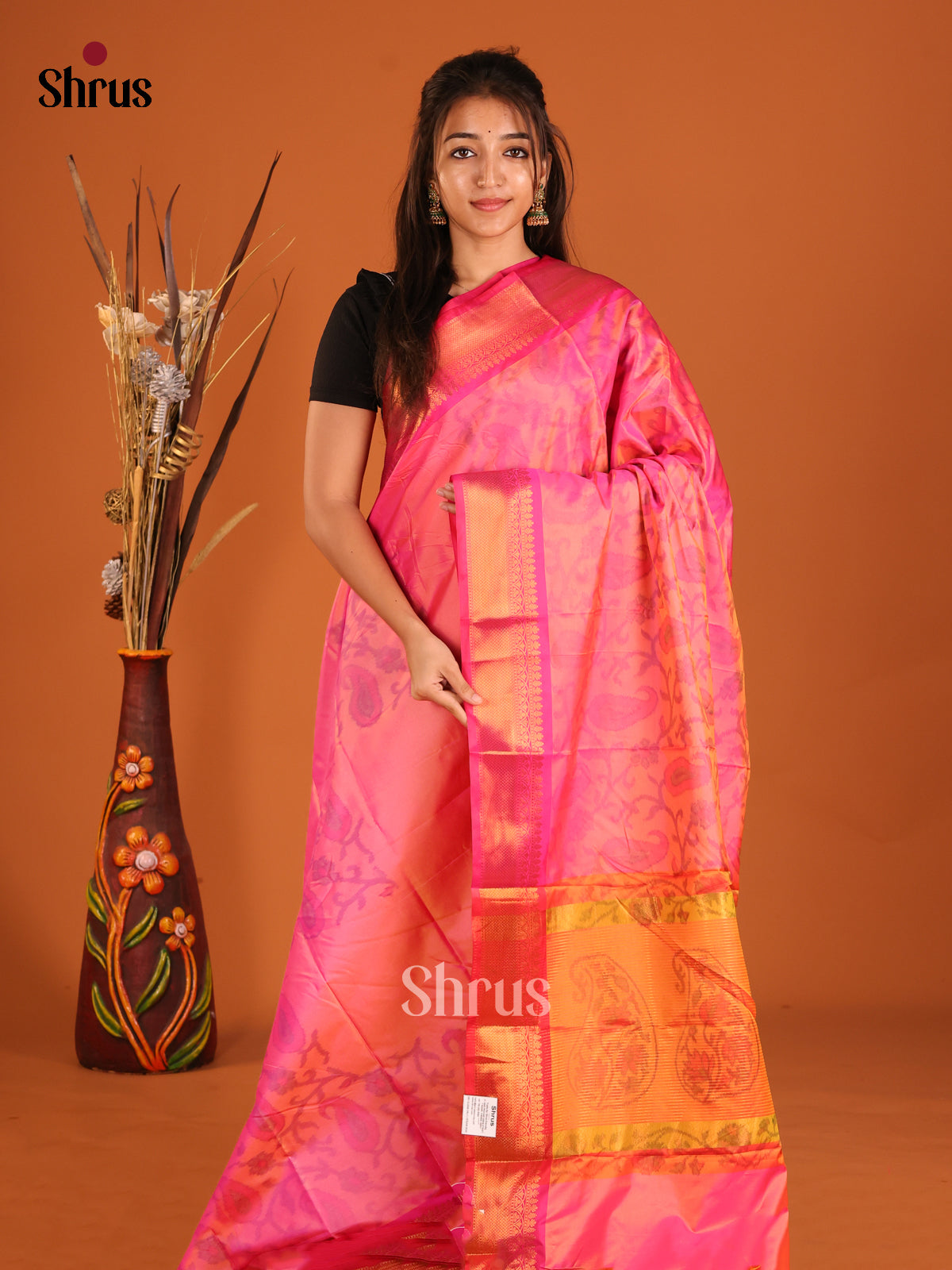 DHS11279 - Semi Pochampally Saree - Shop on Shrus.com