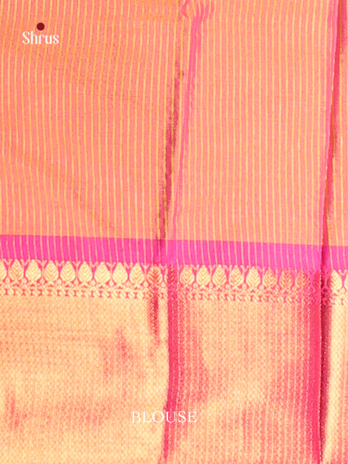 Orange & Pink- Semi Pochampally Saree - Shop on Shrus.com