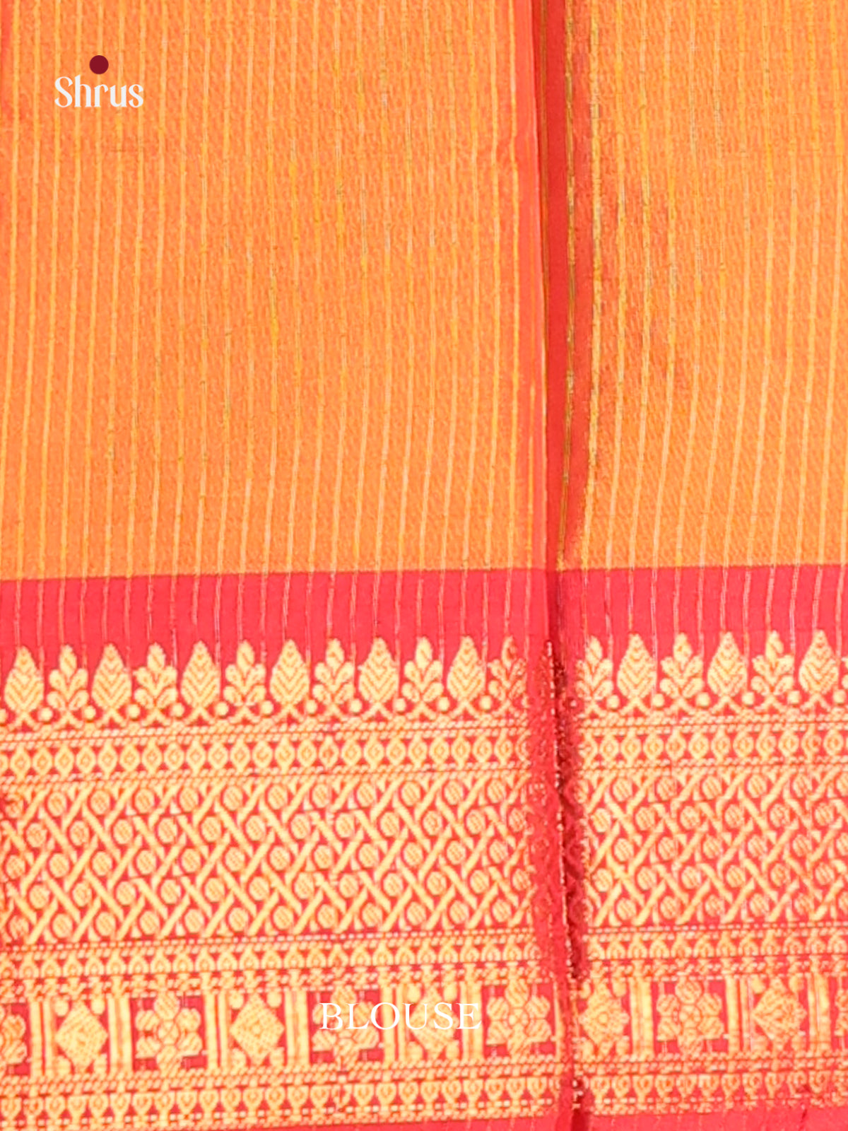 Pink & Orange - Semi Pochampally Saree - Shop on Shrus.com