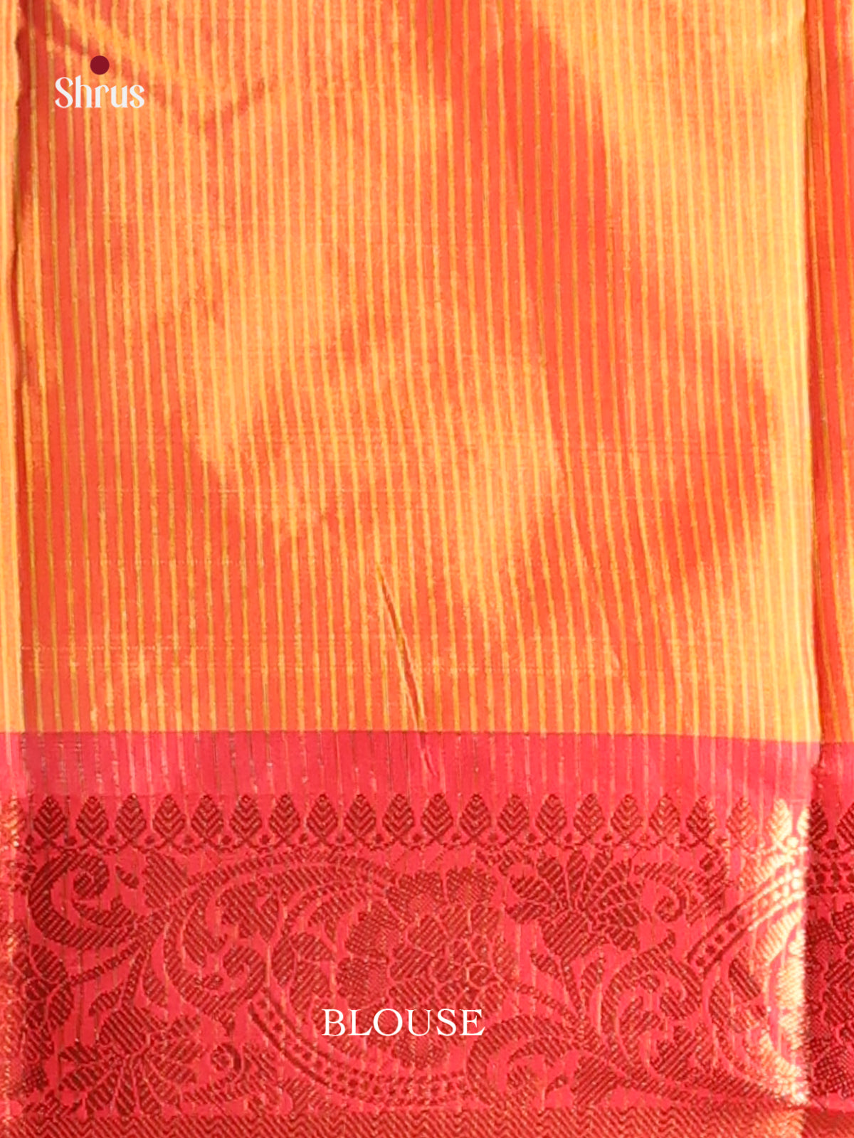 Yellow & Red- Semi Pochampally Saree - Shop on Shrus.com