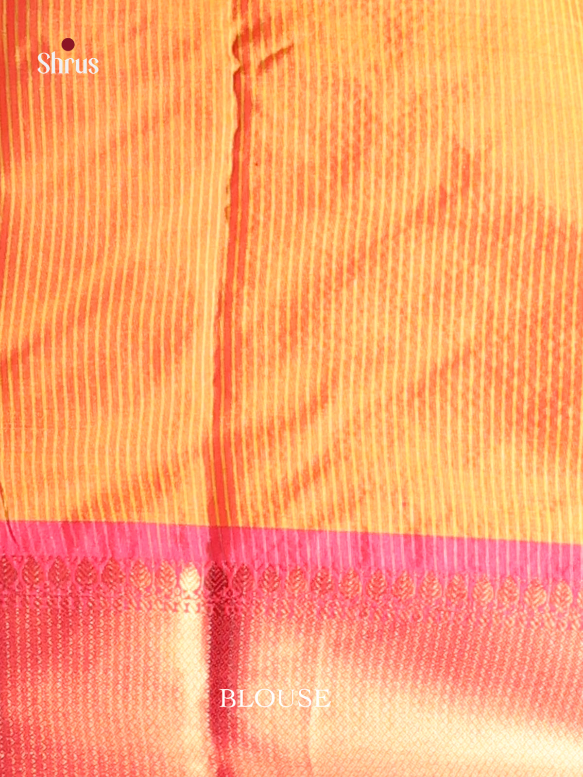 Pink & Orange - Semi Pochampally Saree - Shop on Shrus.com