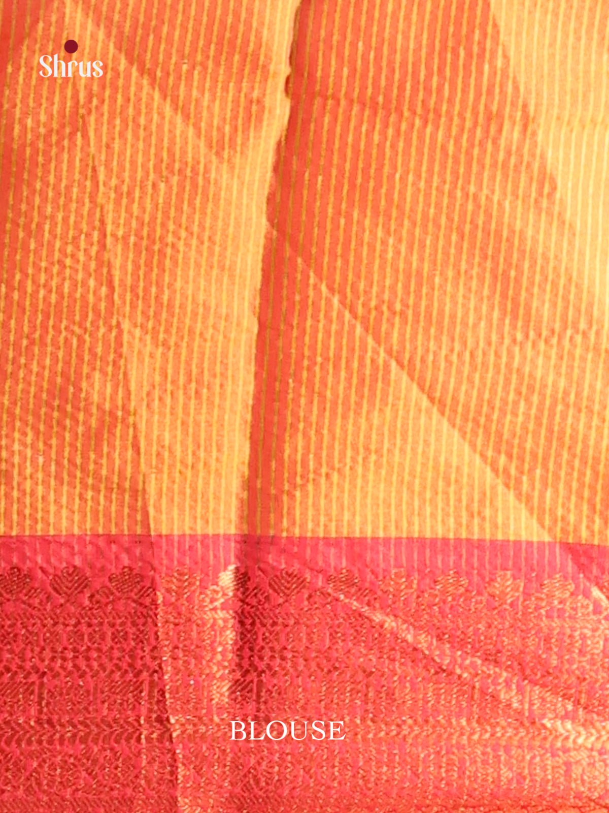 Yellow & Red - Semi Pochampally Saree - Shop on Shrus.com