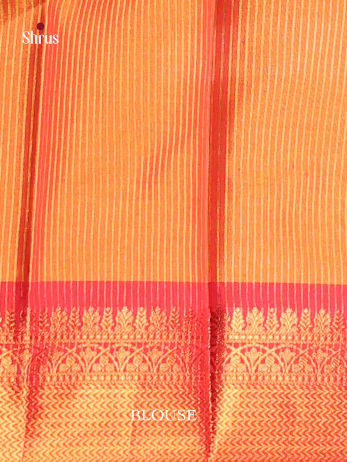 Yellow & Red - Semi Pochampally Saree - Shop on Shrus.com