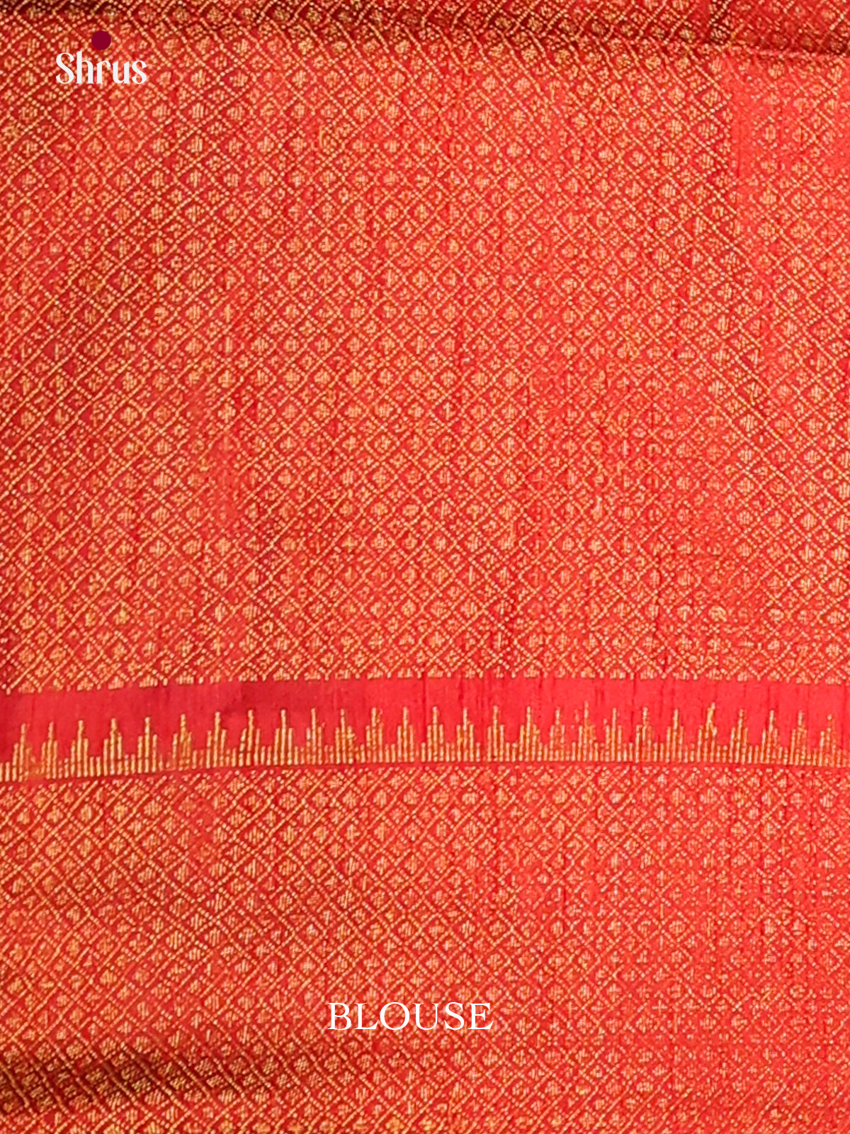 Blue & Red- Semi Rawsilk Saree