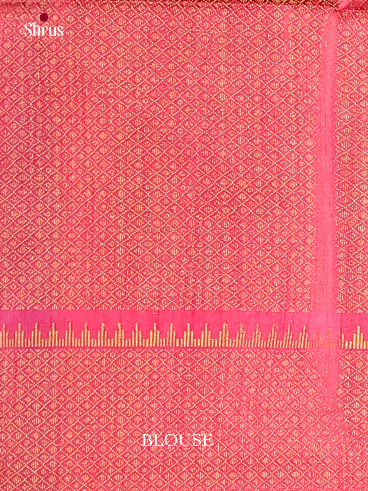 Blue & Pink- Semi Rawsilk Saree