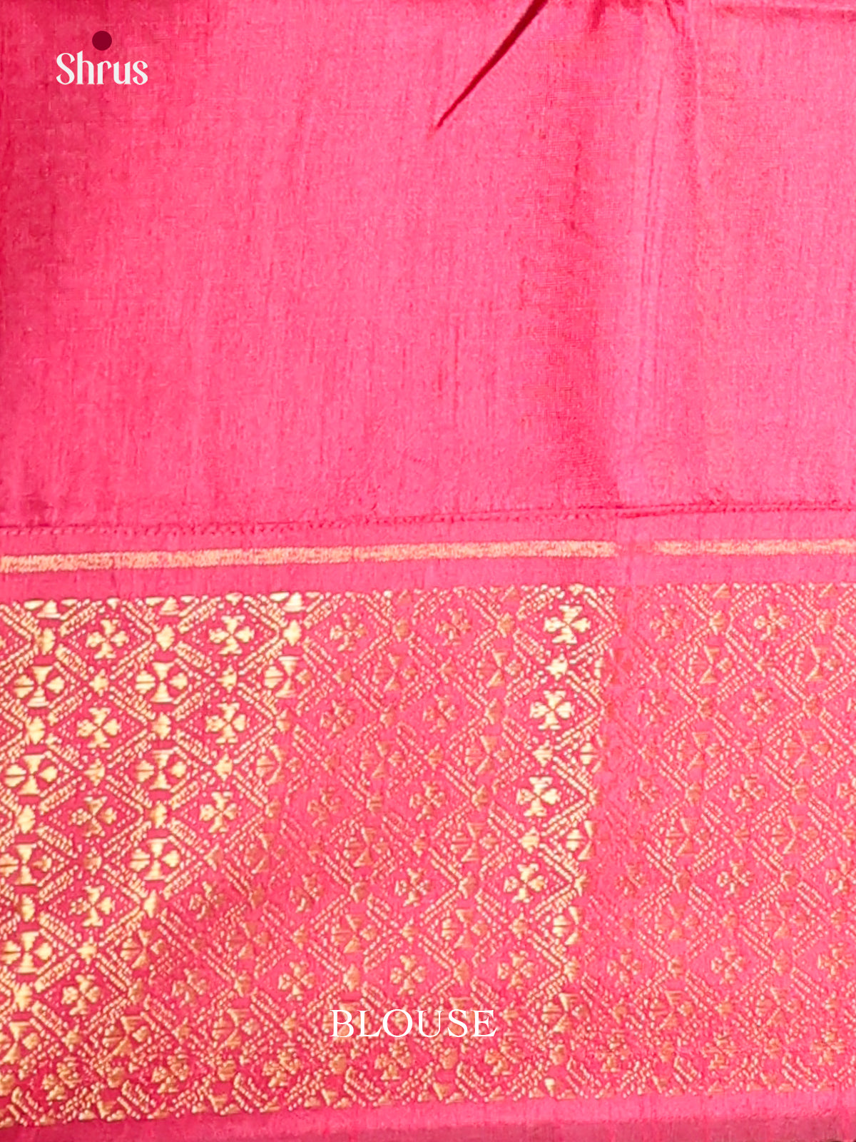 Grey & Pink - Semi Rawsilk Saree - Shop on Shrus.com