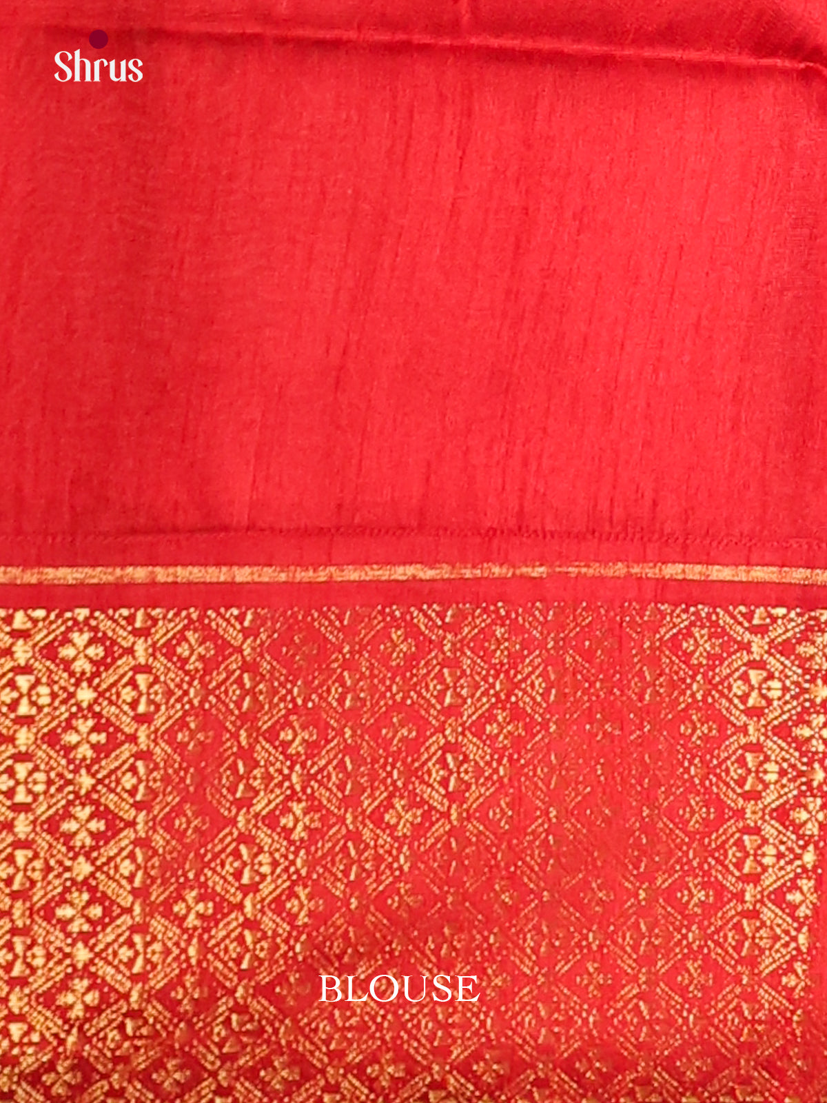Green & Red- Semi Rawsilk Saree - Shop on Shrus.com
