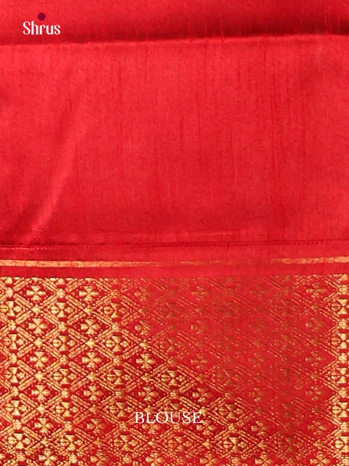 Green & Red - Semi Rawsilk Saree - Shop on Shrus.com