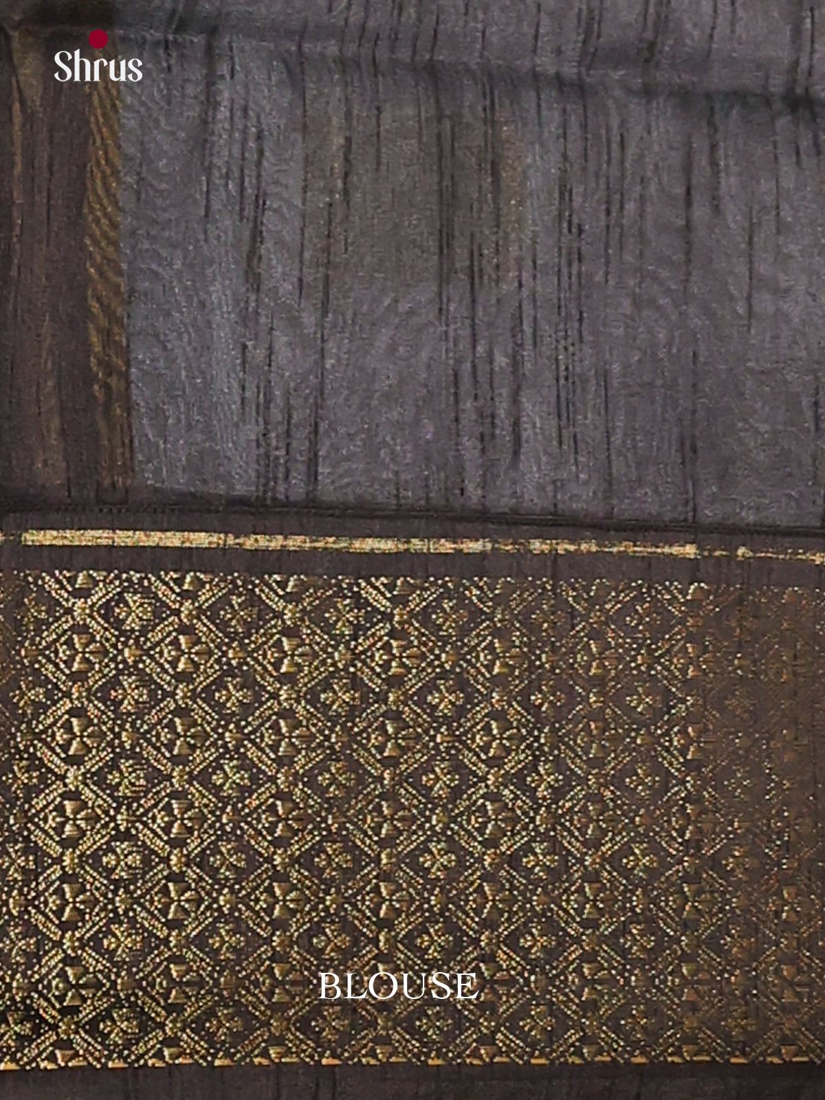 Light blue & Black - Semi Rawsilk Saree - Shop on Shrus.com