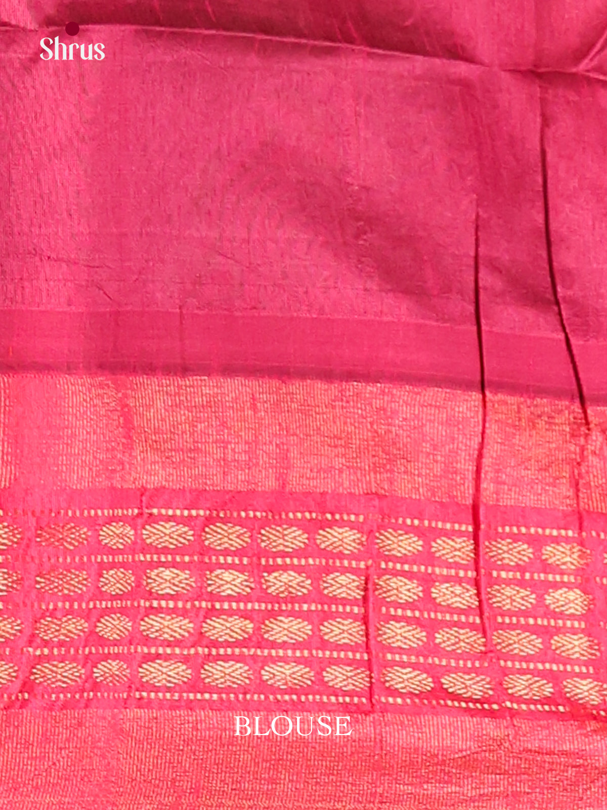 Blue & Pink- Semi Rawsilk Saree
