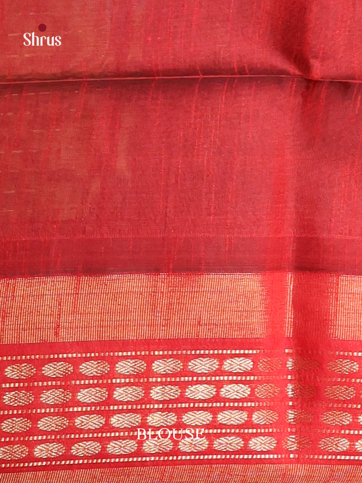 Green & Red- Semi Rawsilk Saree - Shop on Shrus.com