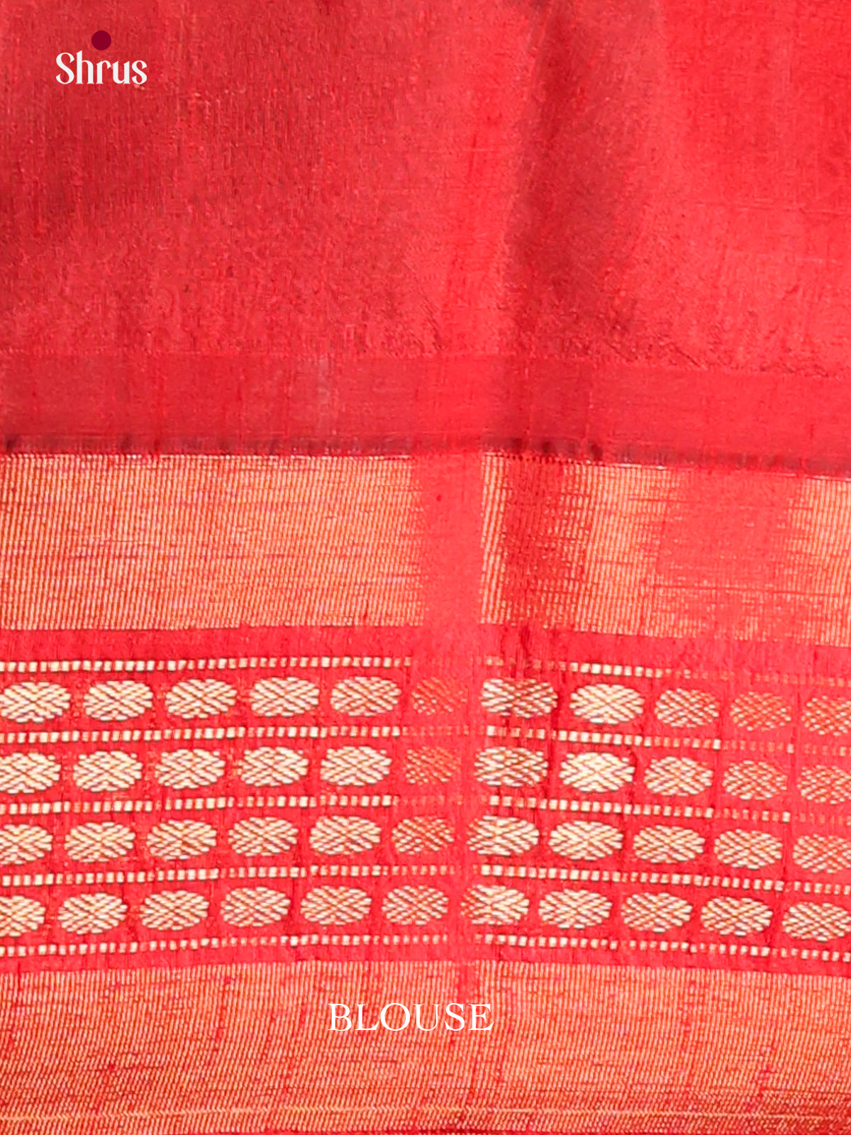 Blue & Red- Semi Rawsilk Saree