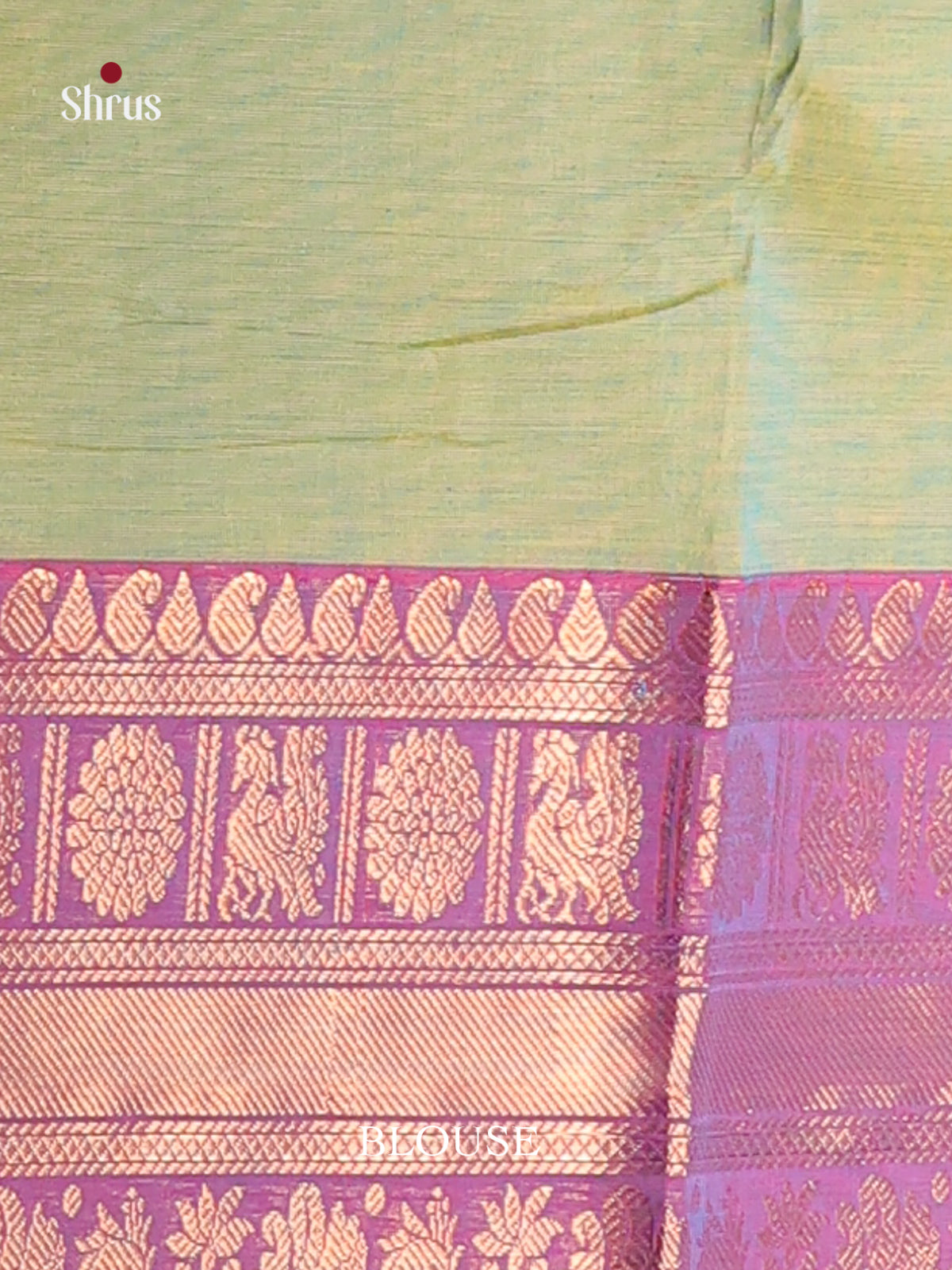 Pista Green & Purple - Chettinad Cotton Saree
