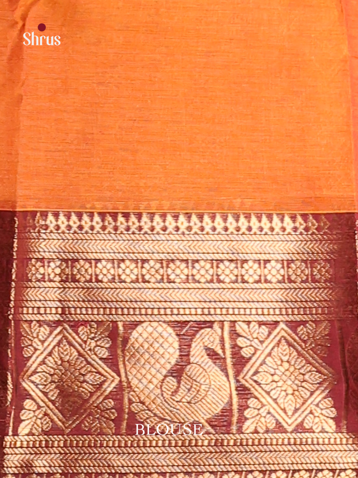 Orange & Maroon- Chettinad Cotton Saree