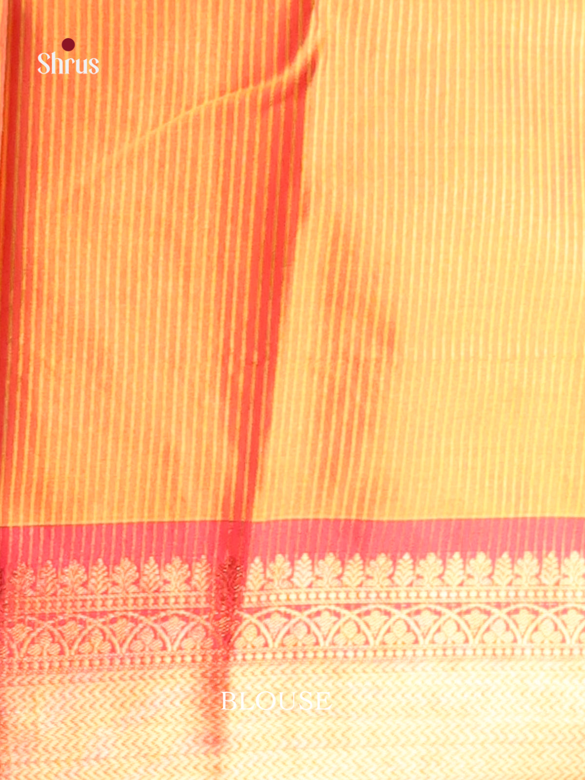 Yellow & Orange - Semi Pochampally Saree - Shop on Shrus.com