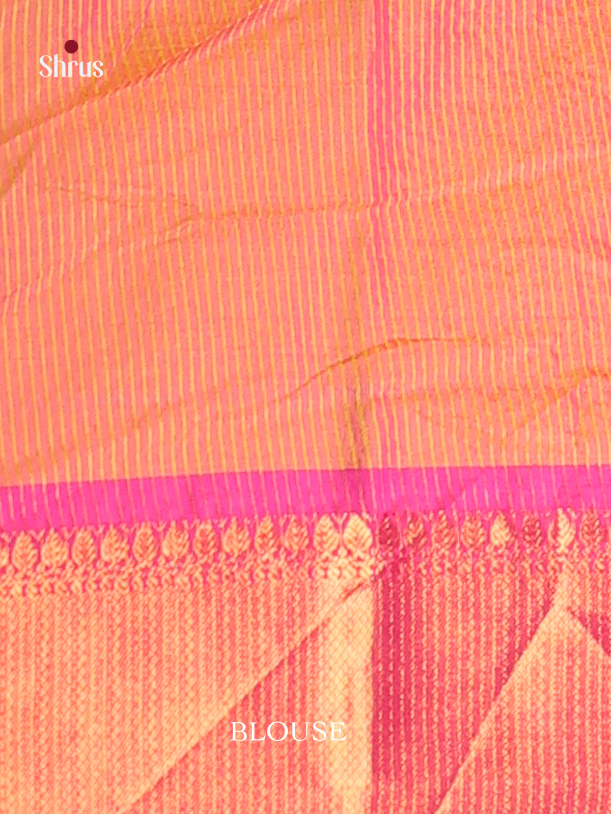 Orange & Pink - Semi Pochampally Saree - Shop on Shrus.com