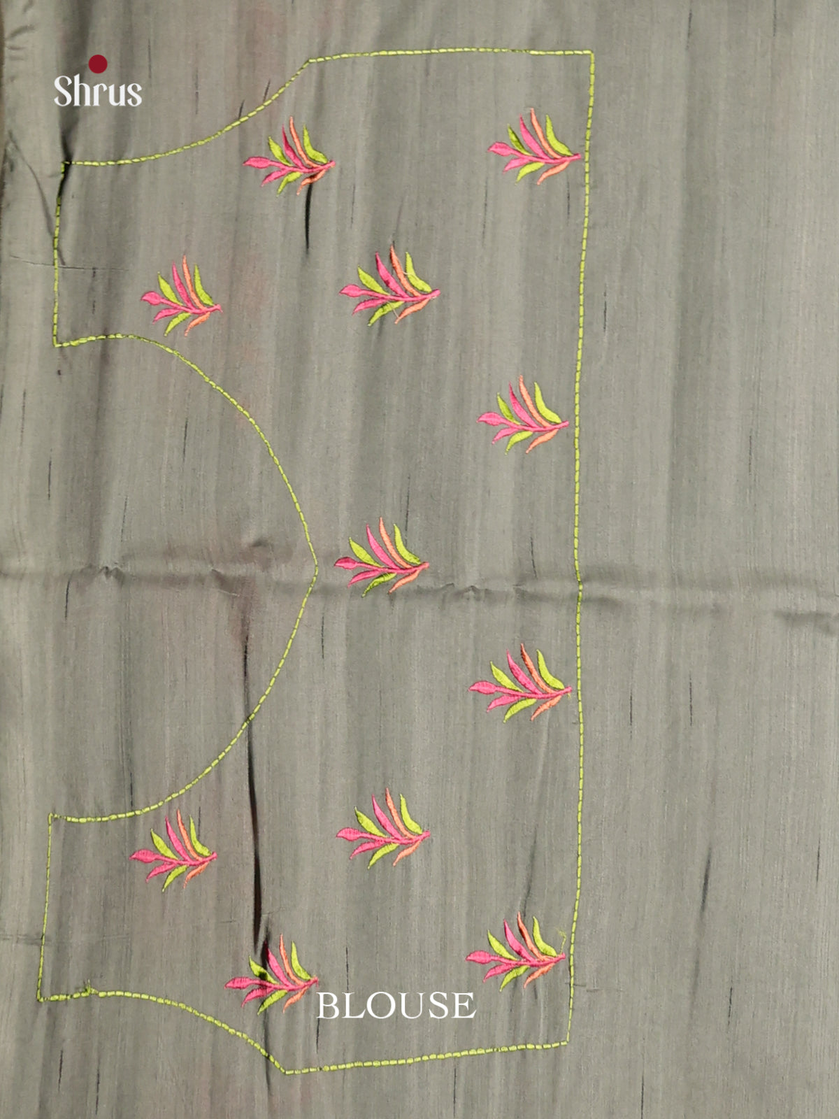 Grey - Semi Rawsilk Saree