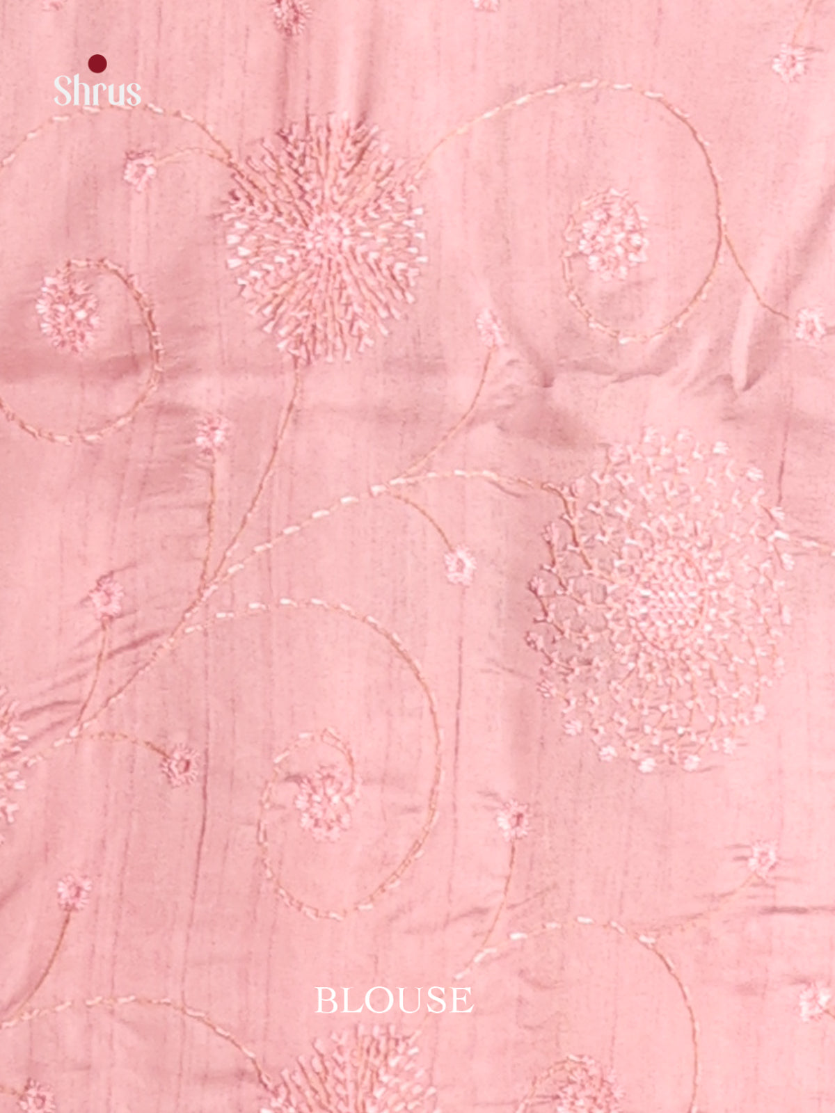 Pink - Semi Rawsilk Saree - Shop on Shrus.com