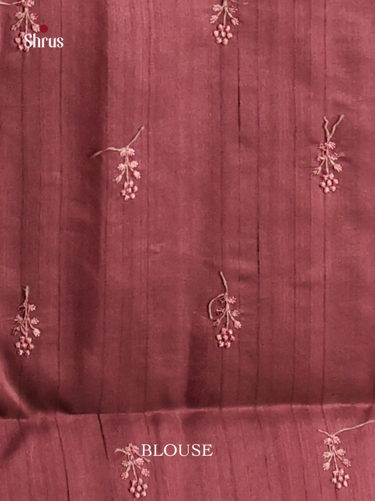 Maroon - Semi Rawsilk Saree - Shop on Shrus.com