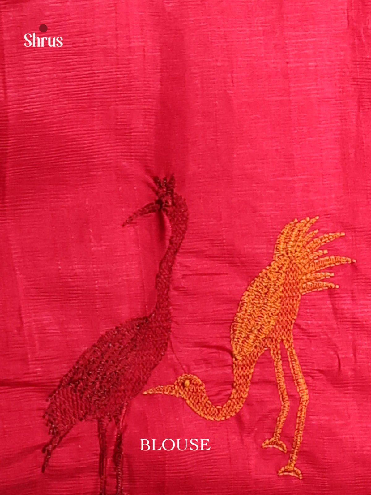Red - Semi Rawsilk Saree