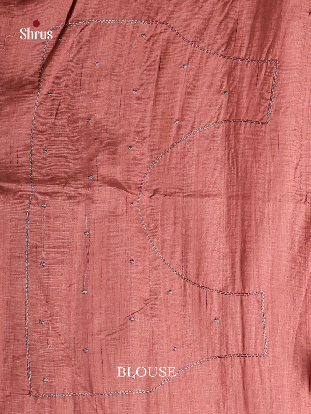 Dusty Brown - Semi Rawsilk Saree - Shop on Shrus.com