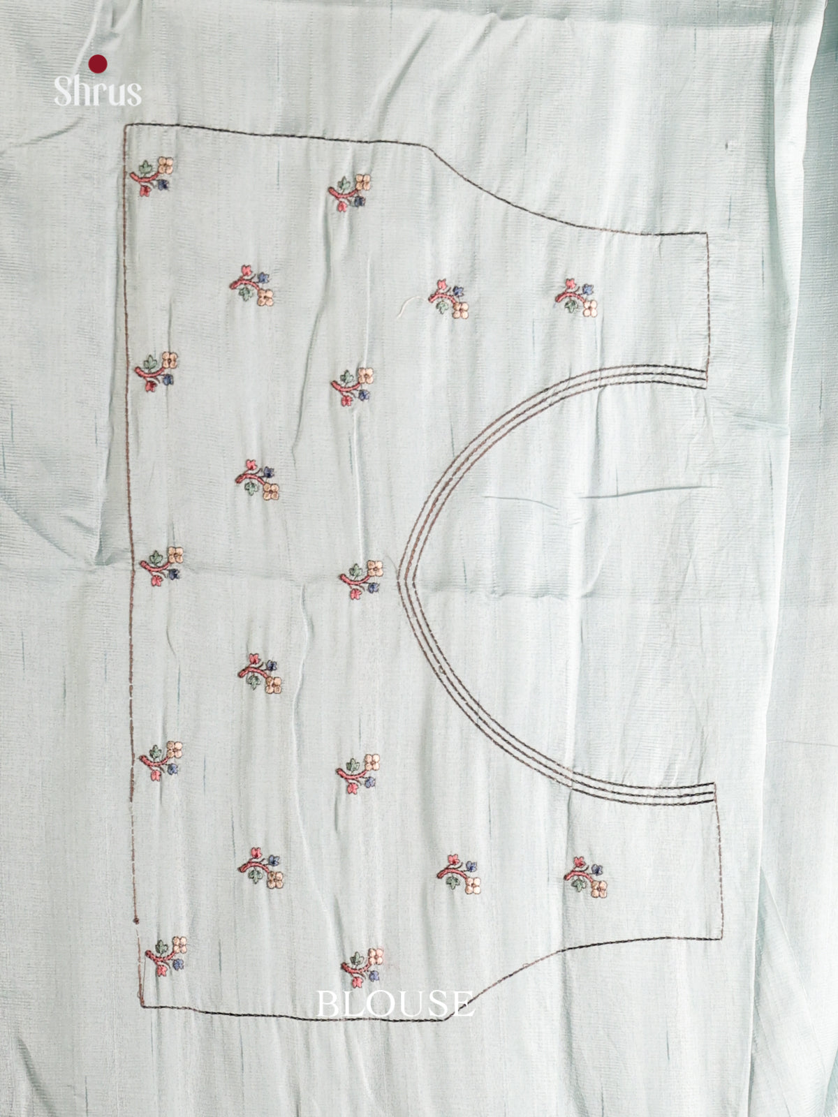 Light Blue- Semi Rawsilk Saree - Shop on Shrus.com