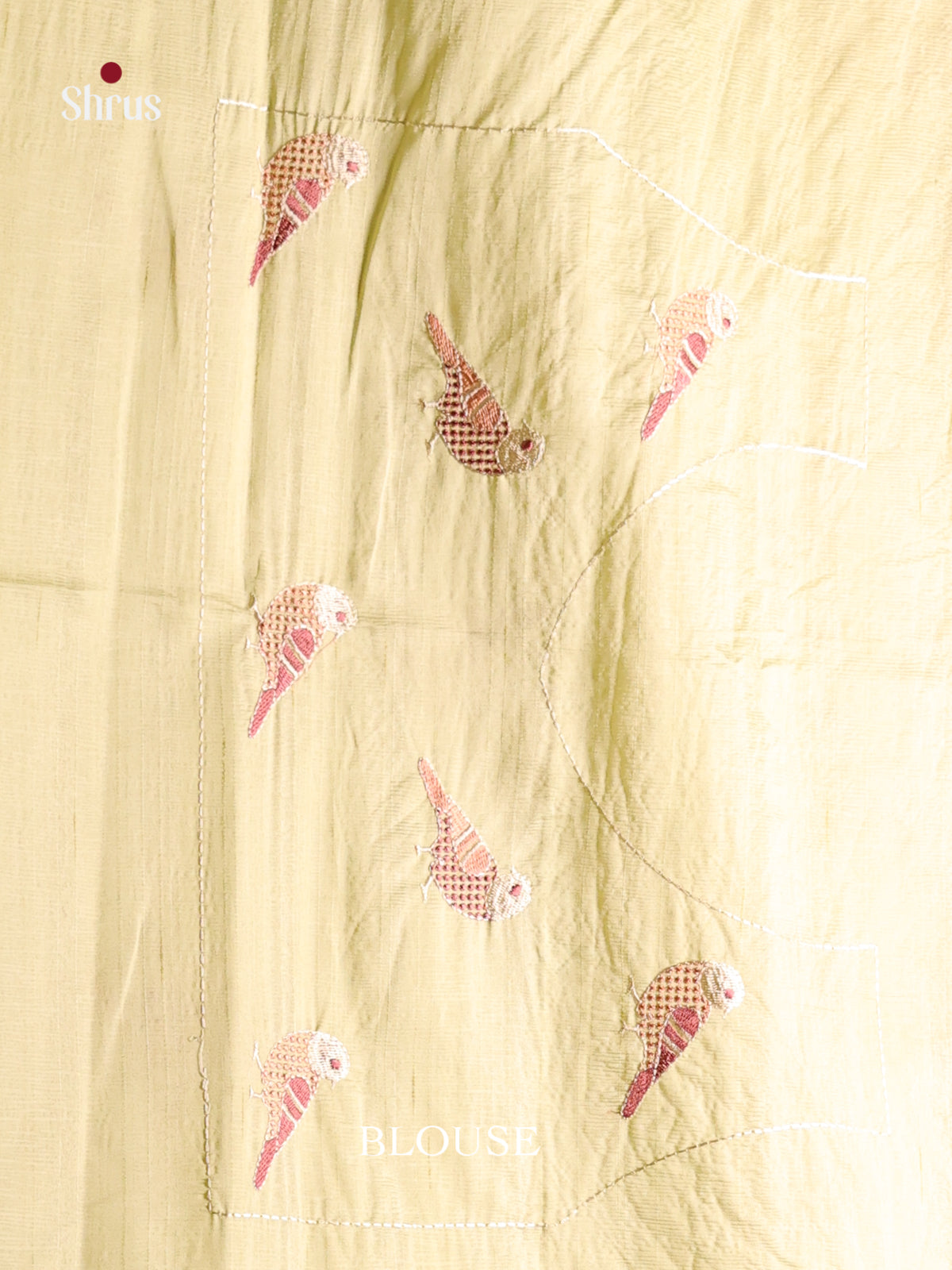 Mild green - Semi Rawsilk Saree