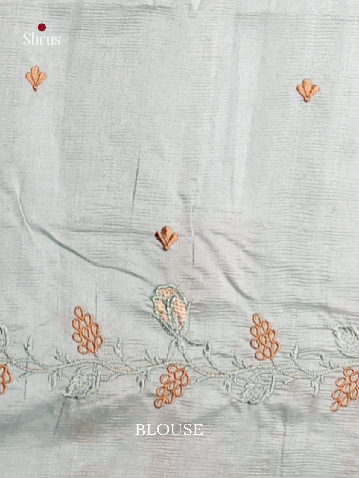 Light Blue - Semi Rawsilk Saree - Shop on Shrus.com