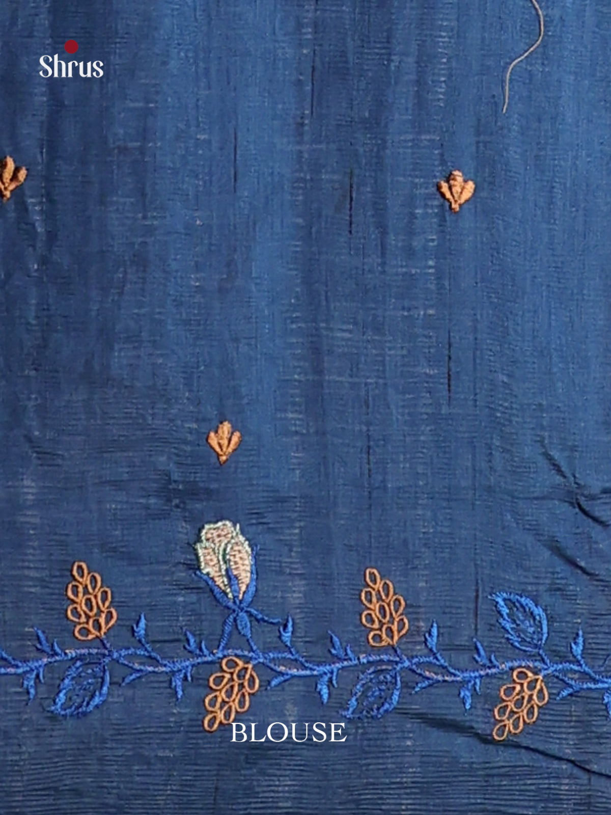 Blue - Semi Rawsilk Saree