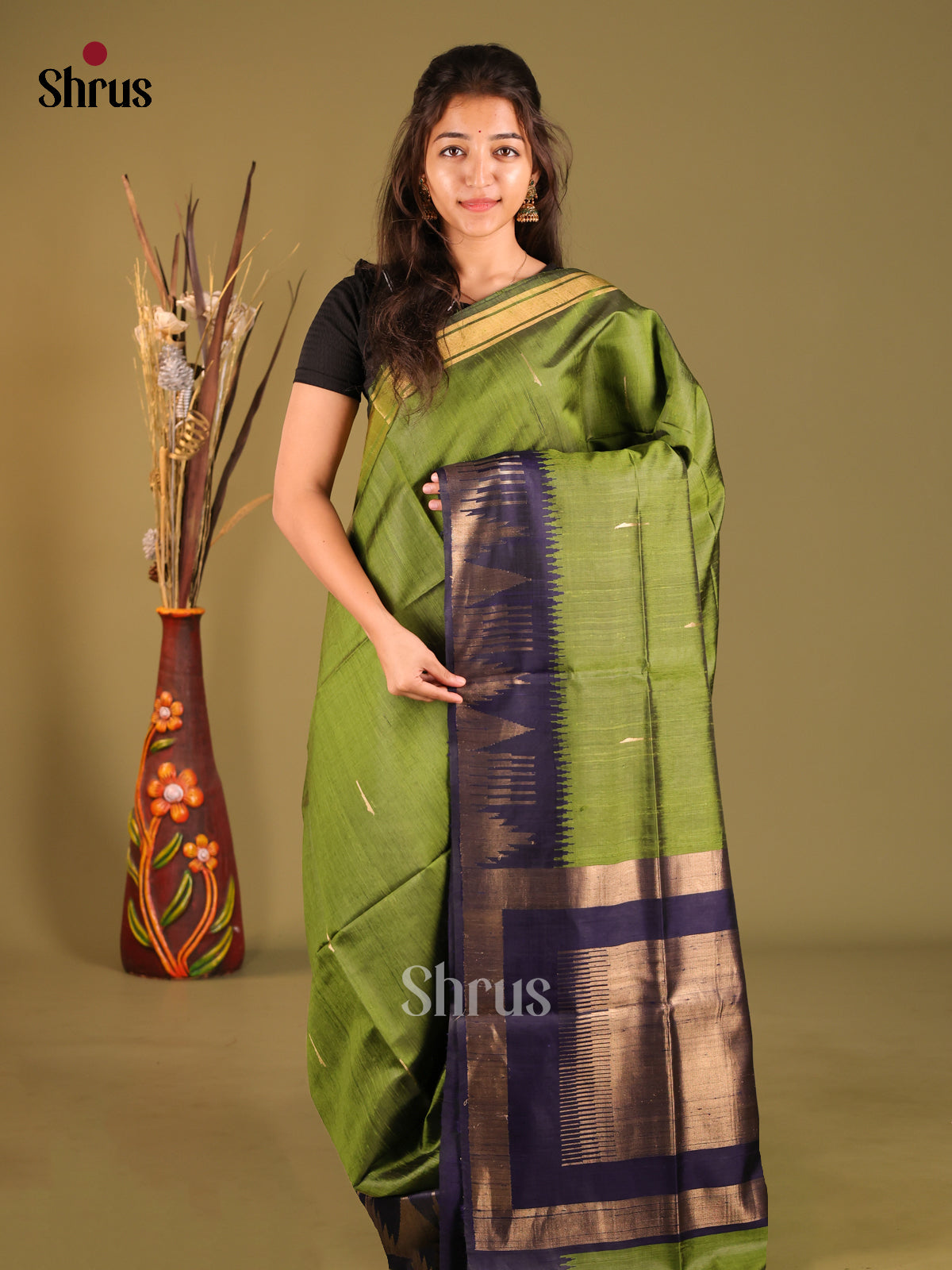 DHS12187 - Raw Silk Saree - Shop on Shrus.com