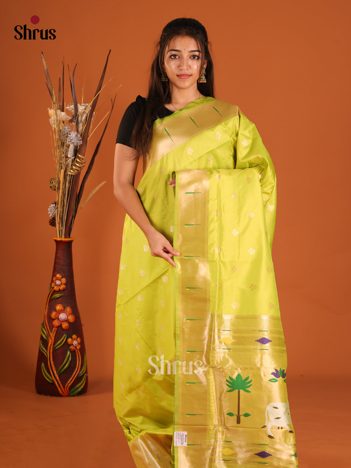 DHS12220 - Semi Paithani Saree