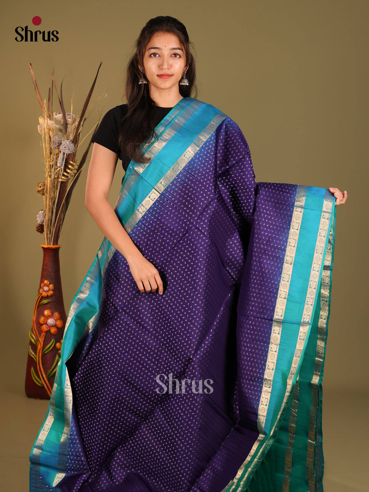 DHS12252-Soft Silk Saree - Shop on Shrus.com
