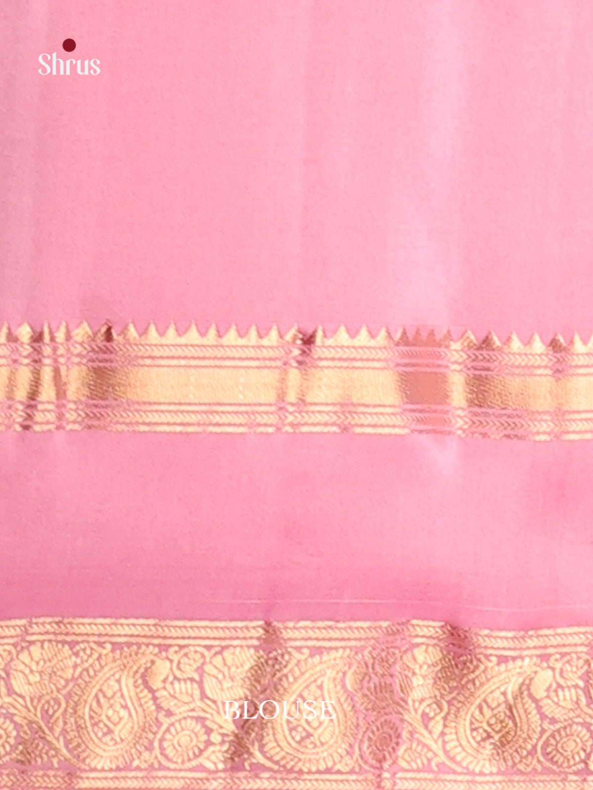 Green & Pink Soft Silk Saree gleams with zari floral buttas - Shop on Shrus.com