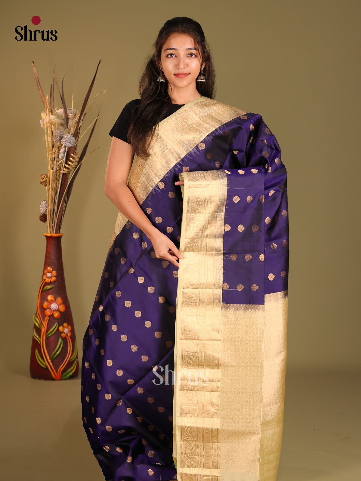 DHS12277-Soft Silk Saree - Shop on Shrus.com
