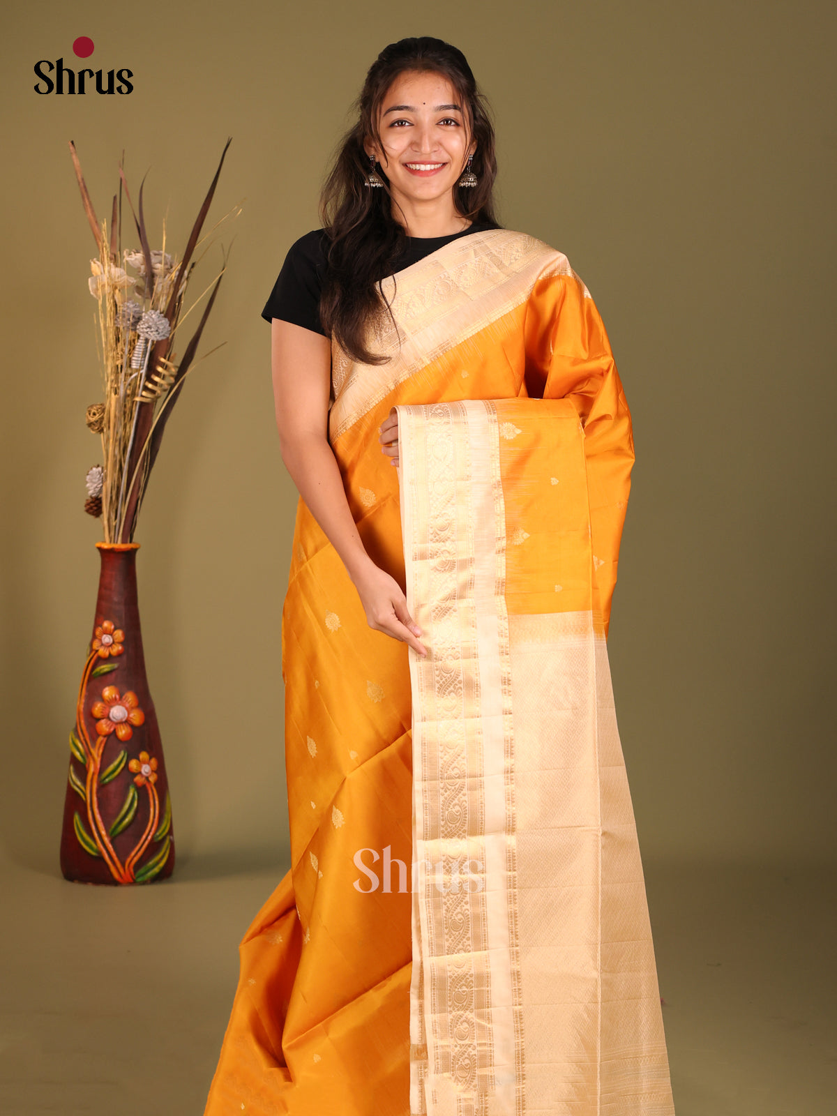 DHS12278-Soft Silk Saree - Shop on Shrus.com