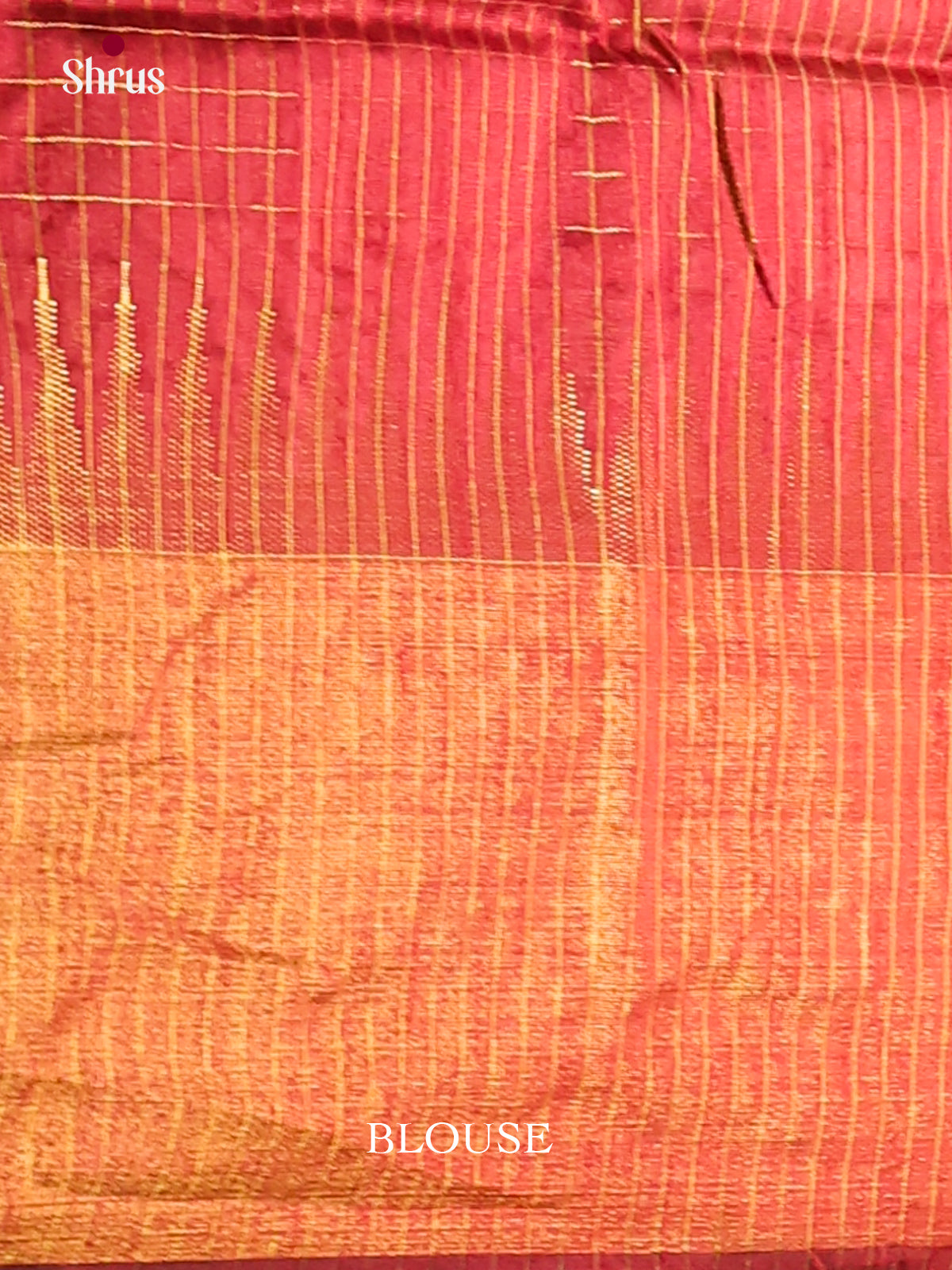 Cream & maroon- Semi Rawsilk Saree